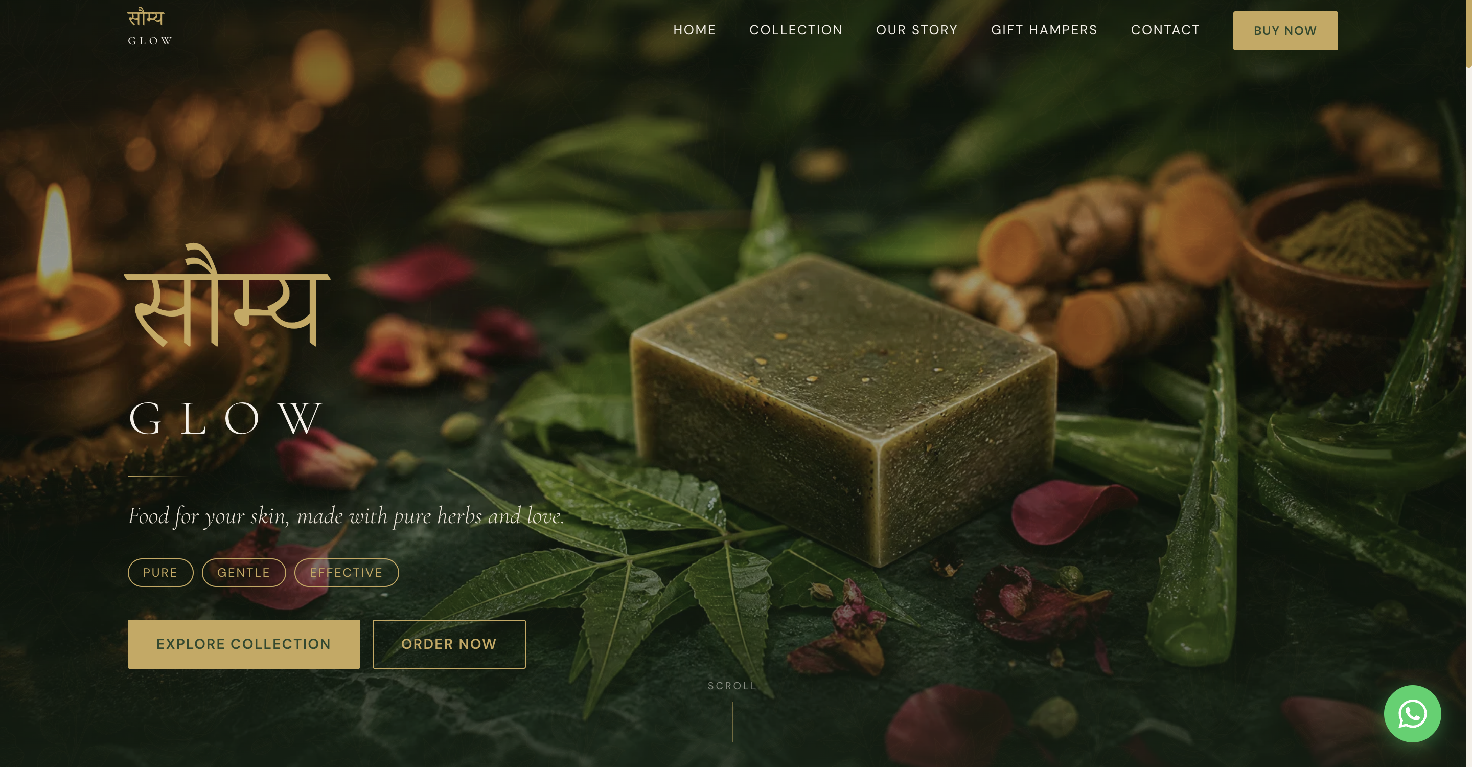 Soumya Glow website screenshot